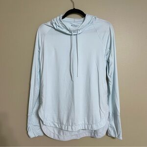 Athleta‎ Uptempo Hoodie Sweatshirt size medium baby blue athletic loungewear